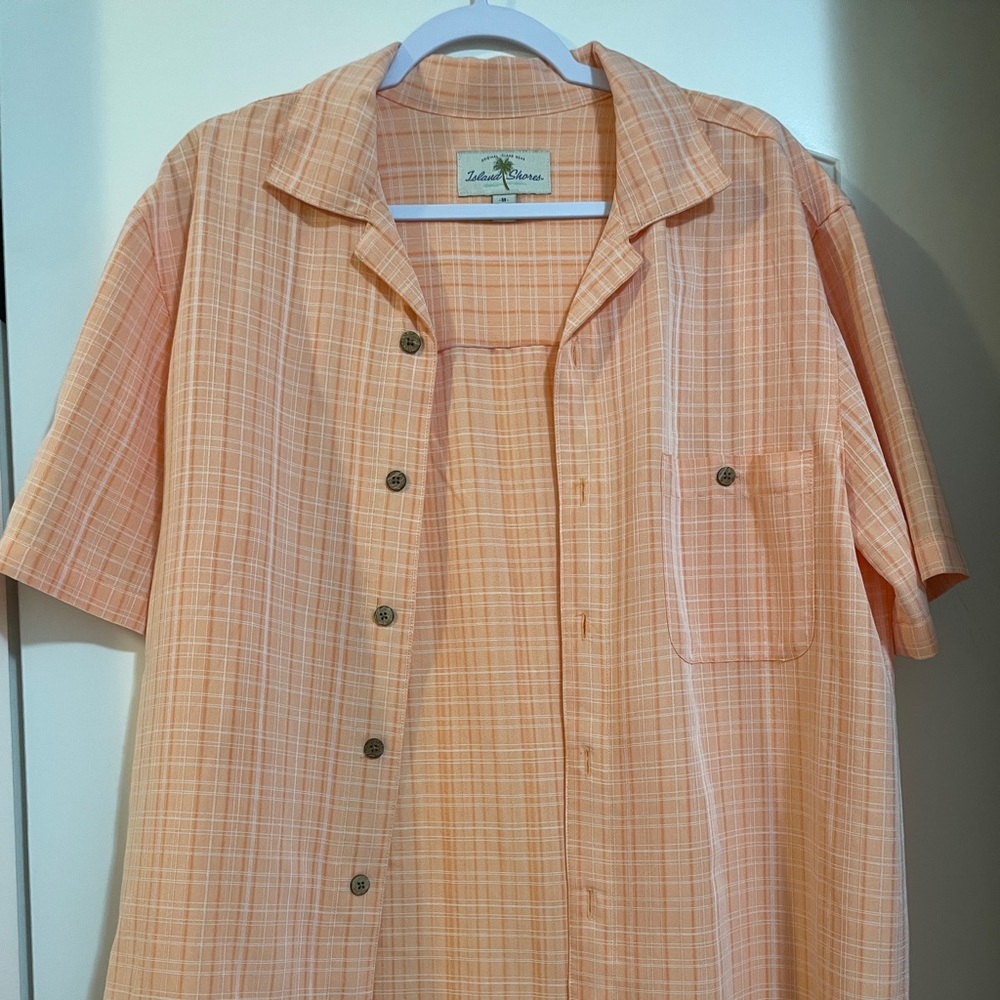 Orange and Crème Men’s Button Down